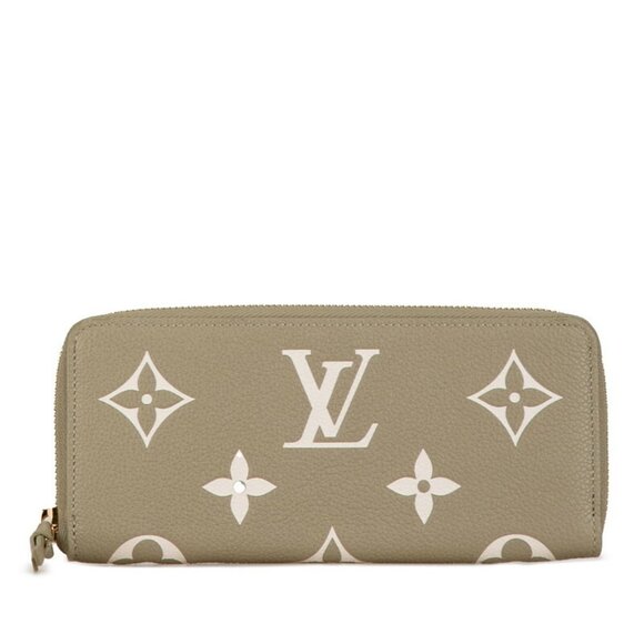LOUIS VUITTON Beige Monogram Leather Wallet - Picture 1 of 9